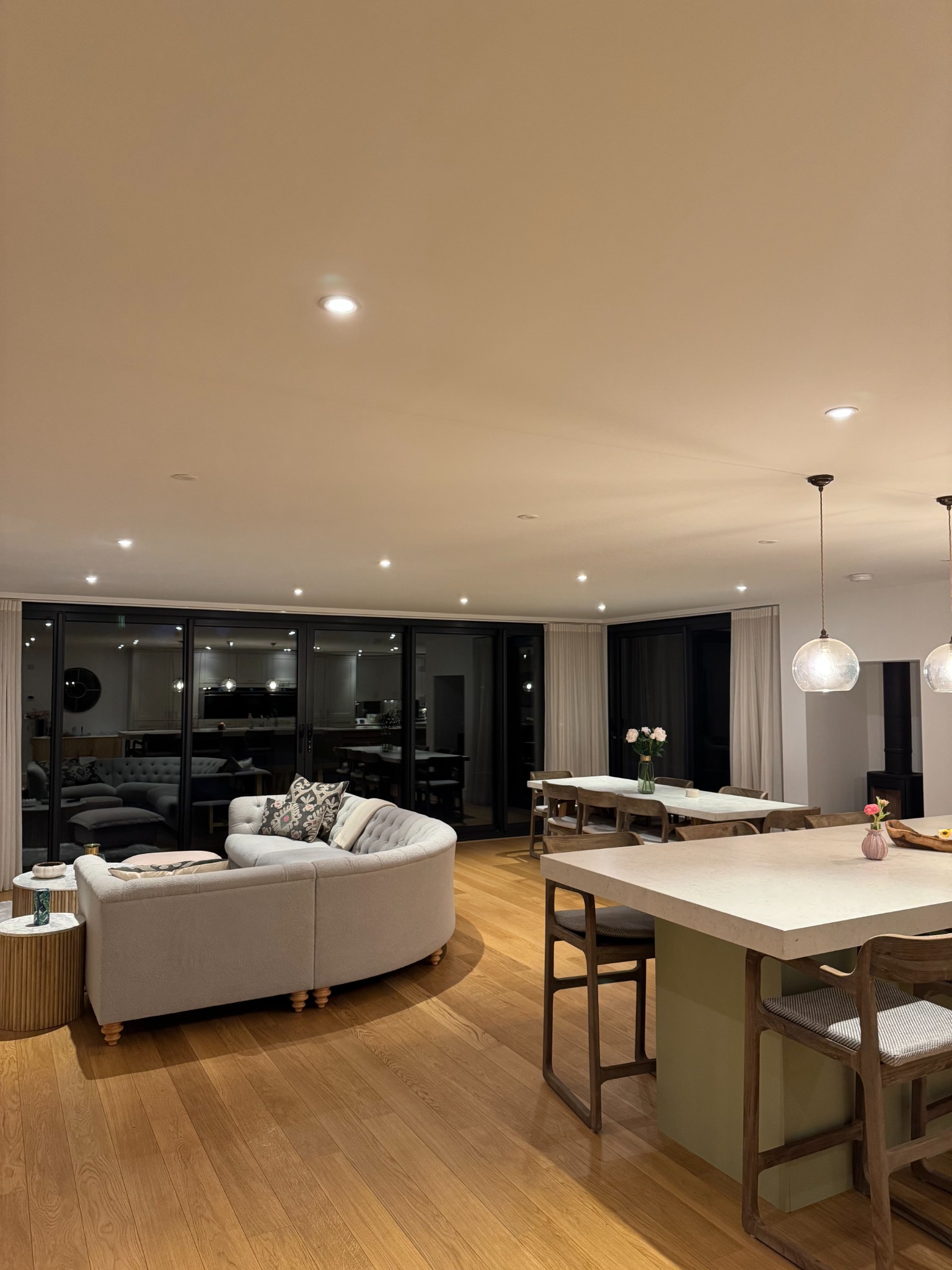 Open-plan kitchen and living room